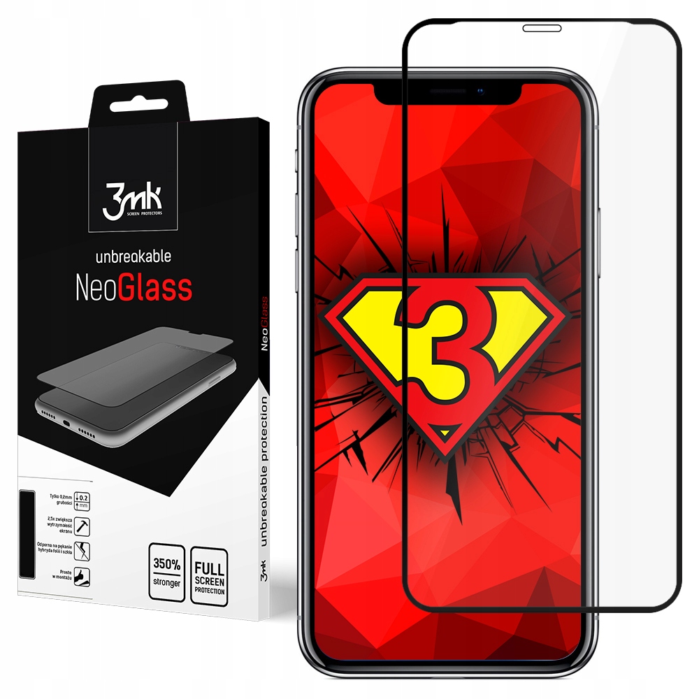 

Szkło Kompozytowe najtrwalsze 3mk Neo iPhone X Xs