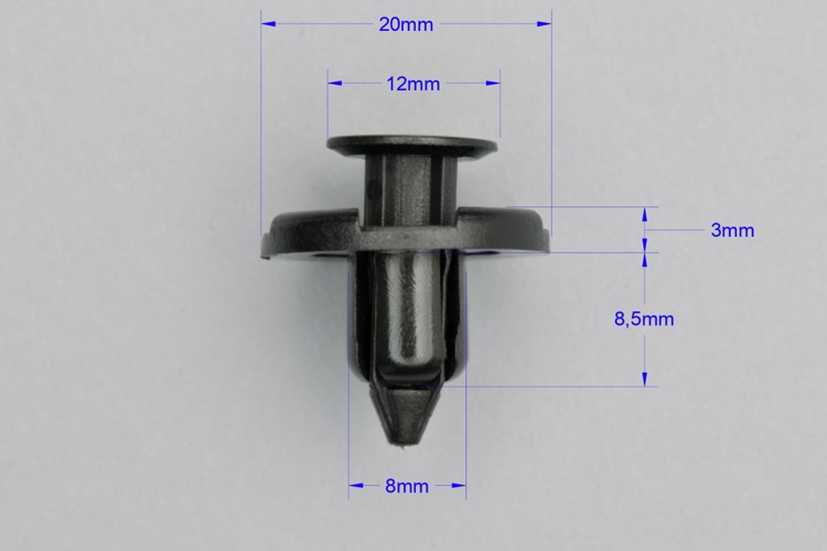 SPINKI KOŁKI 8mm NADKOLI OSŁON NISSAN JUKE MICRA PRIMERA QASHQAI MITSUBISHI Numery katalogowe zamienników B22088