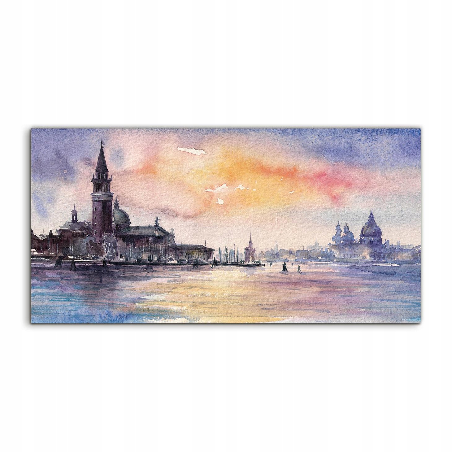 

Obraz akryl 140x70 z grafiką Wenecja Zachód Słońca