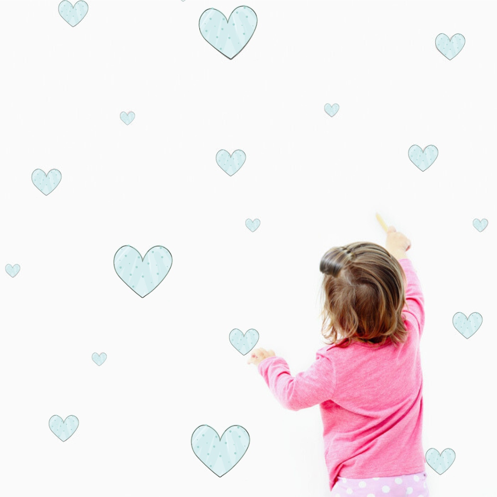 NAKLEJKI NA ŚCIANĘ ZESTAW SERDUSZKA SERCA NIEBIESKIE EAN (GTIN) 5904970014294