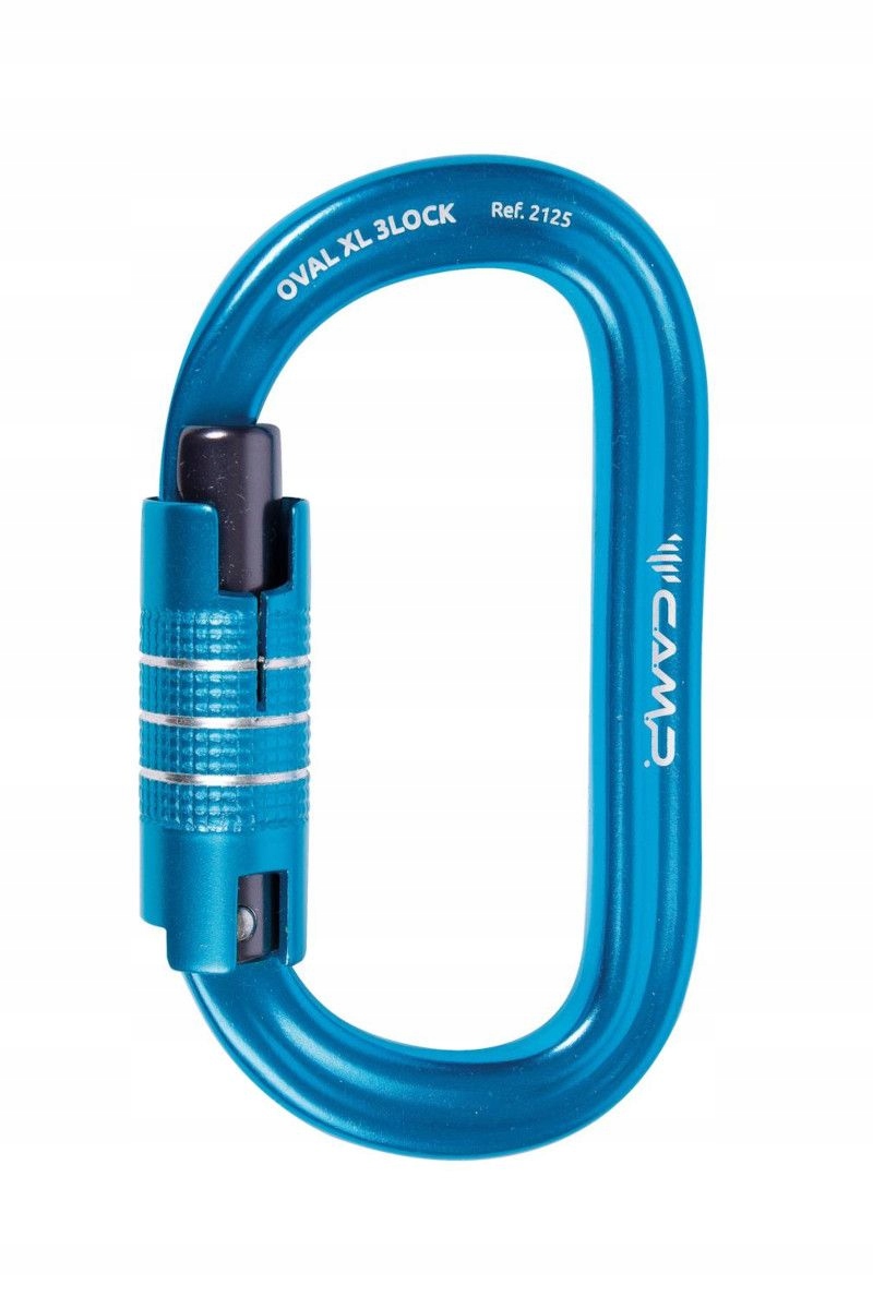 Camp Karabinek wspinaczkowy Oval XL 3Lock niebieski