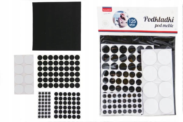 

Podkładki Antypoślizgowe Filcowe 125 sztuk białe