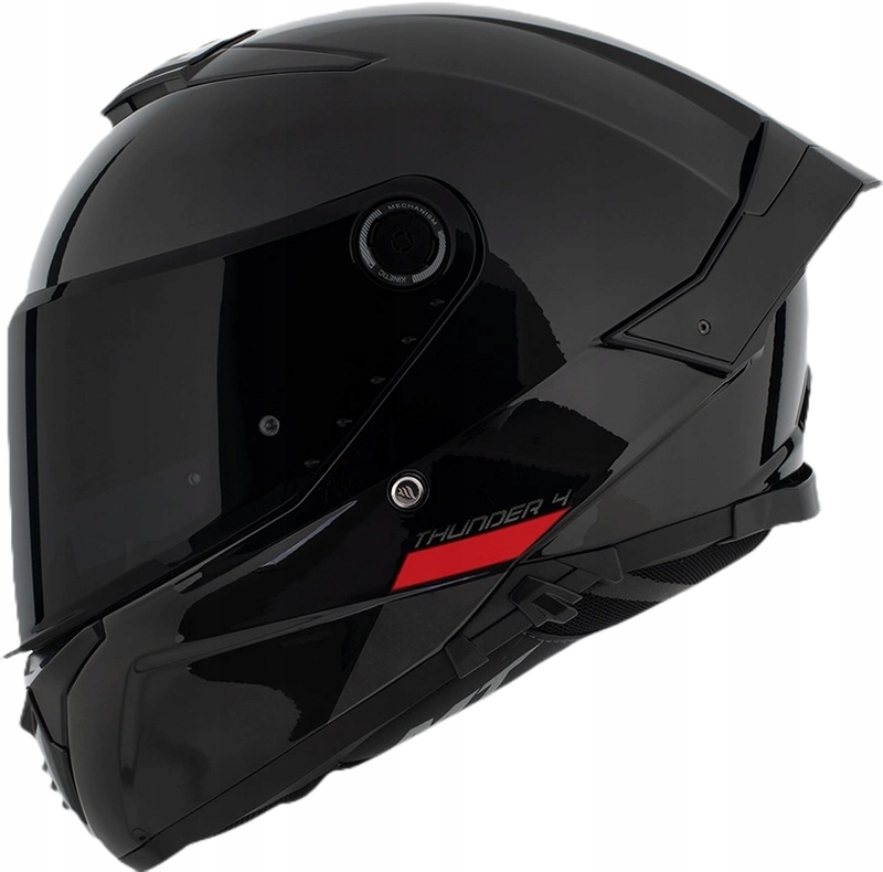 Motocyklová prilba Mt Thunder 4 Sv Solid Gloss Black, čierna