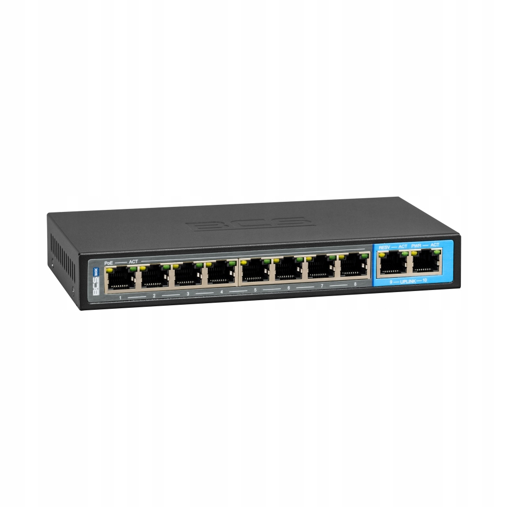 Switch PoE 8x PoE, 2x Lan BCS-B-SP08G02G 10-portový Bcs Basic