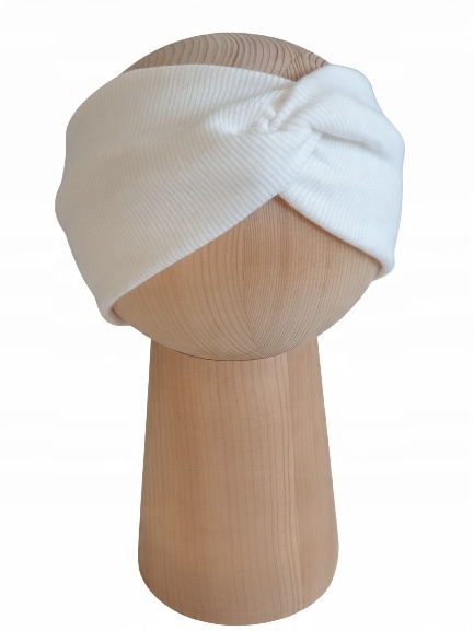 

Opaska Przeplatana Węzeł Prążek Ecru 52-55cm