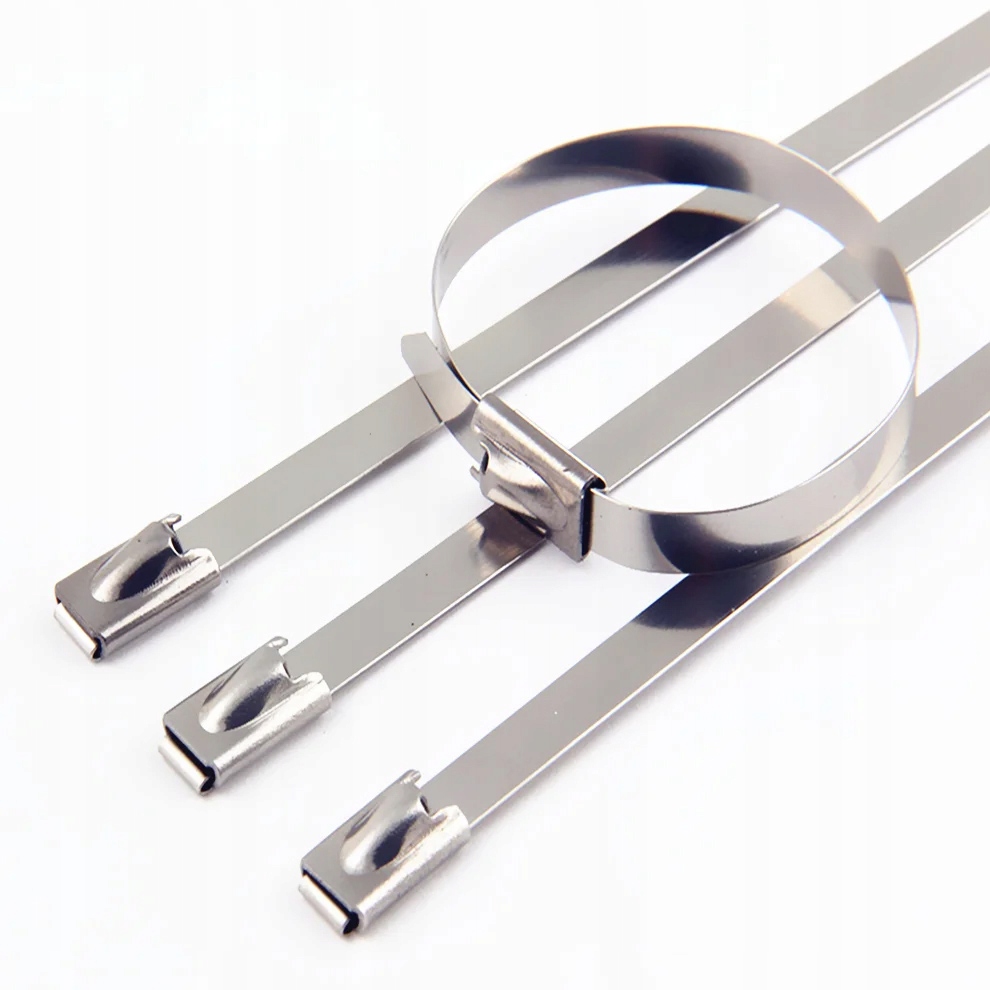 Opaski zaciskowe stalowe nierdzewne Ball Lock 4,6x360 mm 10 szt.