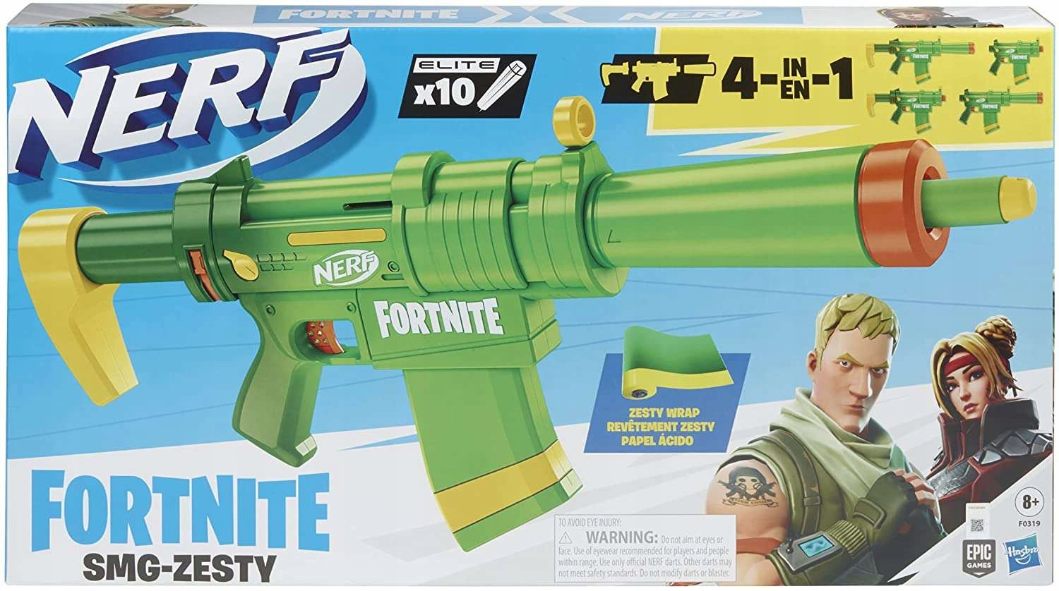 

Hasbro Nerf Wyrzutnia Fortnite Smg Zesty 4w1 F0319