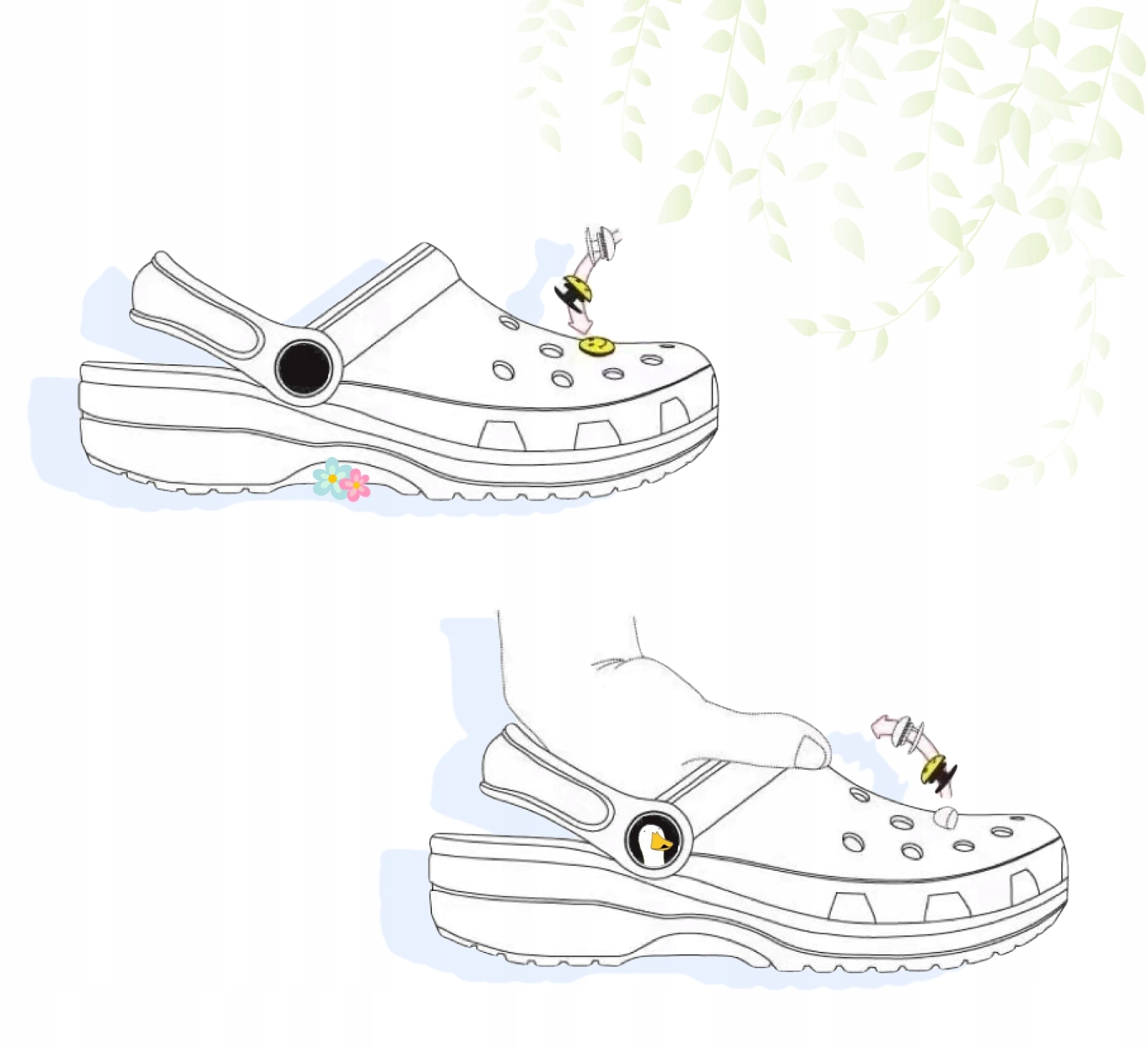 PRZYPINKI PIN ozdoby DO BUTÓW typu KROKS CROCS serduszka serca w3 6szt Marka inna