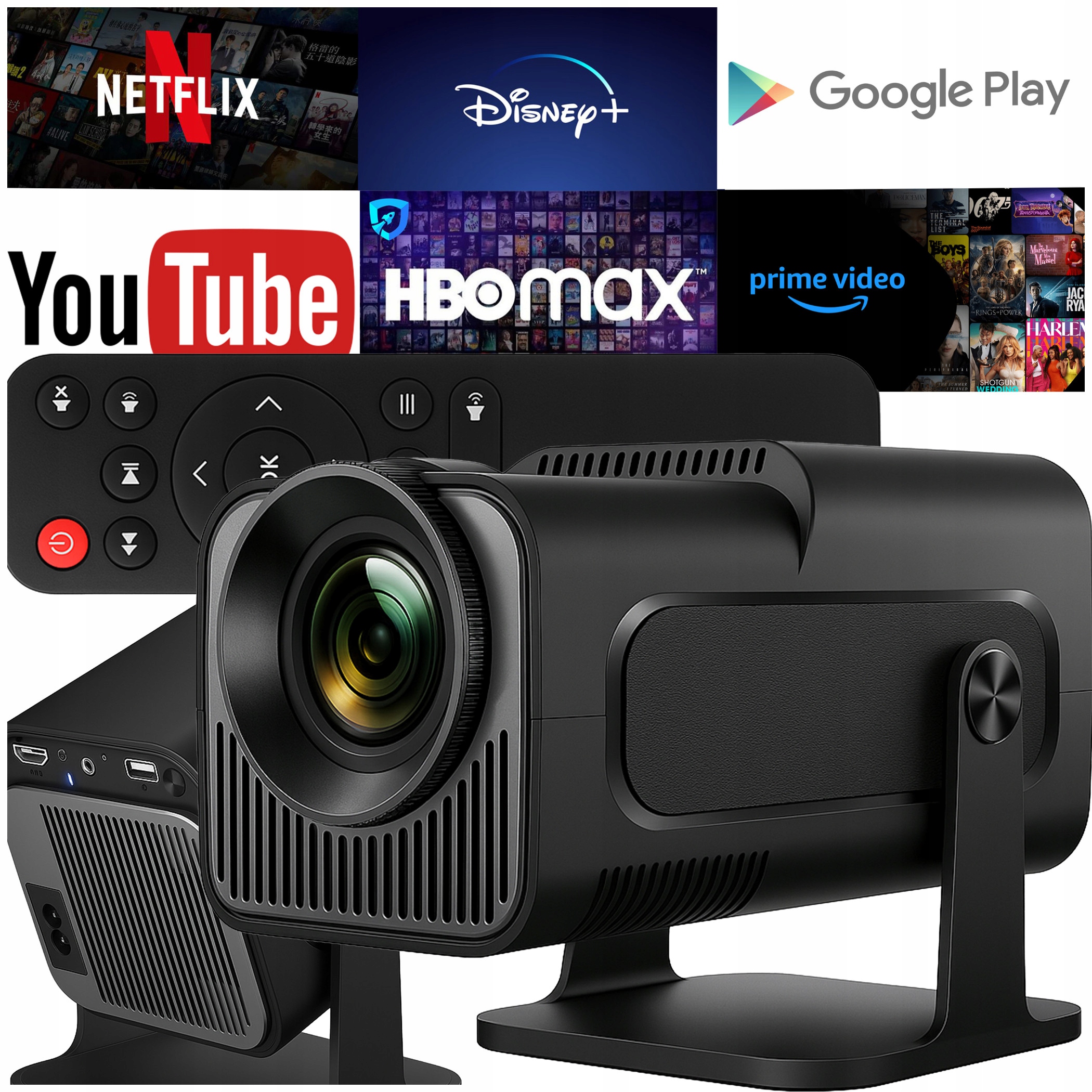 Projektor 4K Android Led Wifi Mini Prenosný Full Hd HY320 Usb Jack