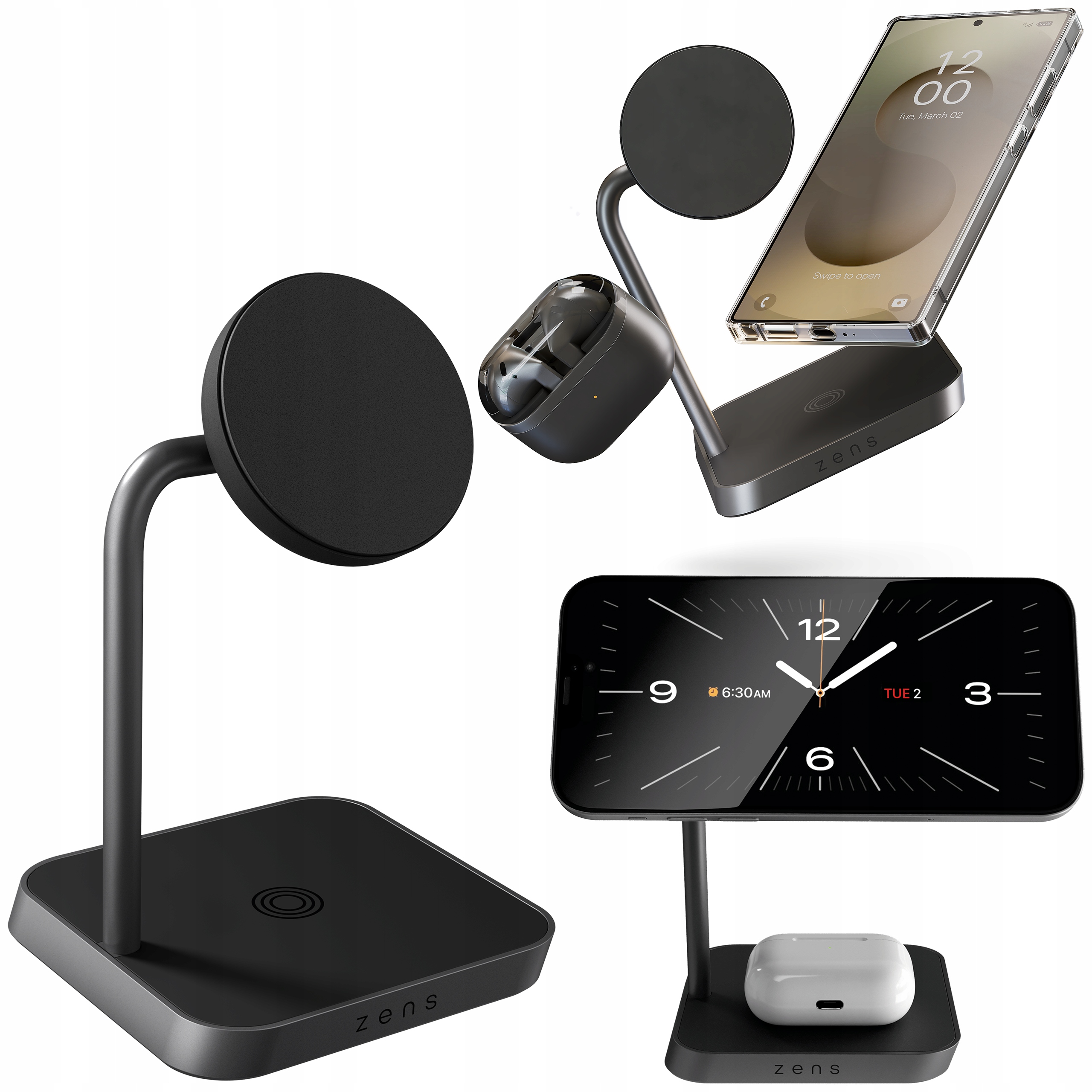 Zens Office Charger Pro 2 – Bezdrátová nabíječka Qi2 25W s MagSafe