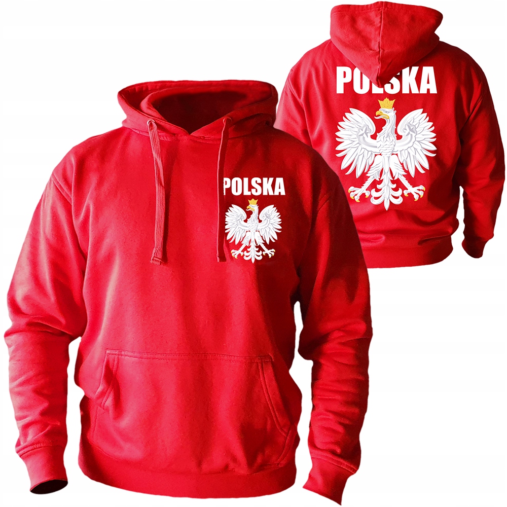 Bluza kibica Polska z godłem, patriotyczna nadruk