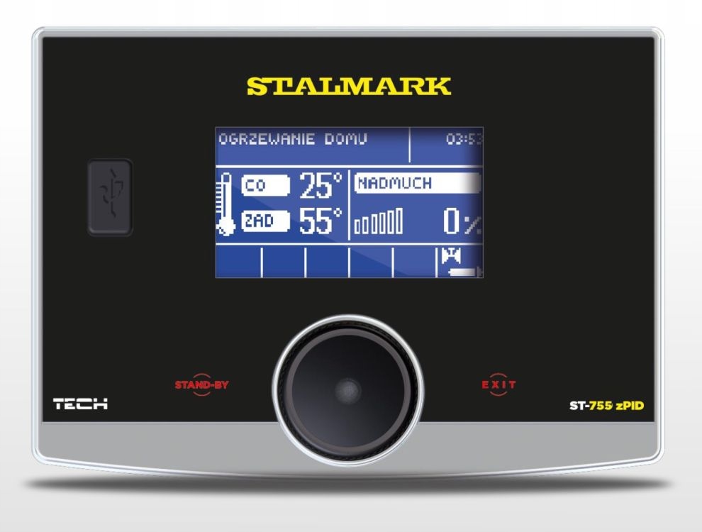 Stalmark Panel Sterownik ST-755 z Pid Sterownik do kotłów 5 klasy