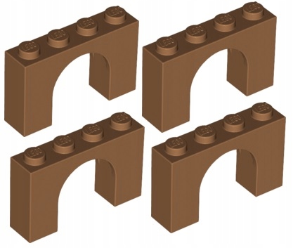 

Lego Łuk 1x4x2 Ciemny Cielisty (6182/6174192) x4