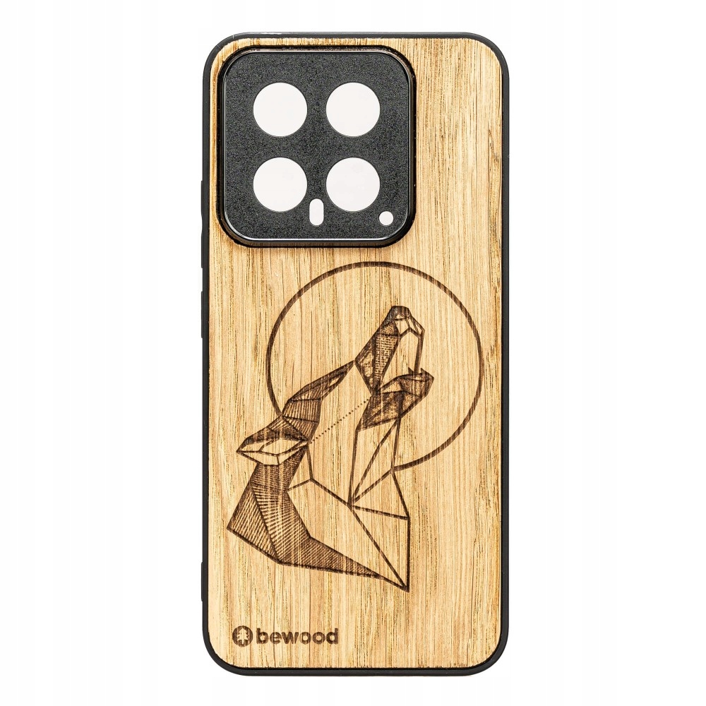 Dřevěné Pouzdro Bewood pro Xiaomi 14 Vlk Dub