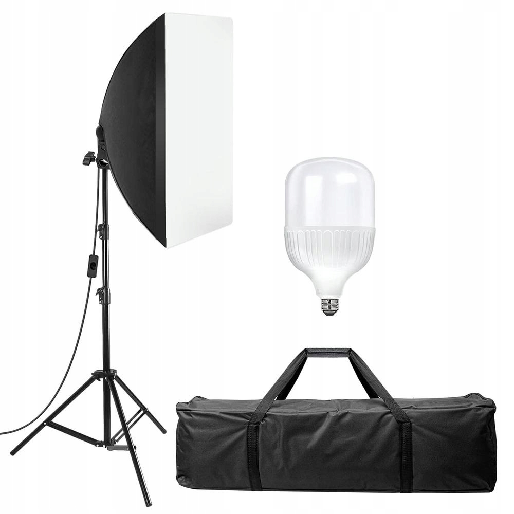 SOFTBOX OŚWIETLENIOWY YIZHESTUDIO 50X70CM 50W LEKKI STATYW LAMPA FOTO PRO