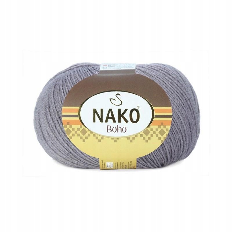 Włóczka Nako Boho 12535 Szary skarpetkowa