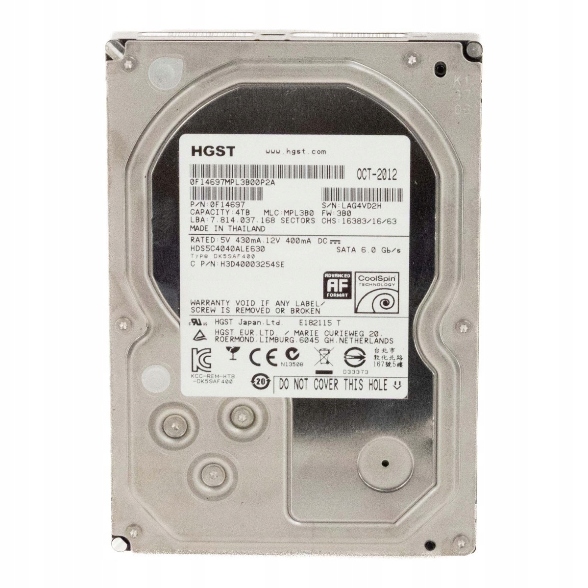 Hgst DeskStar 5K4000 4TB 5.4K 32MB Sata III 3.5'' HDS5C4040ALE630