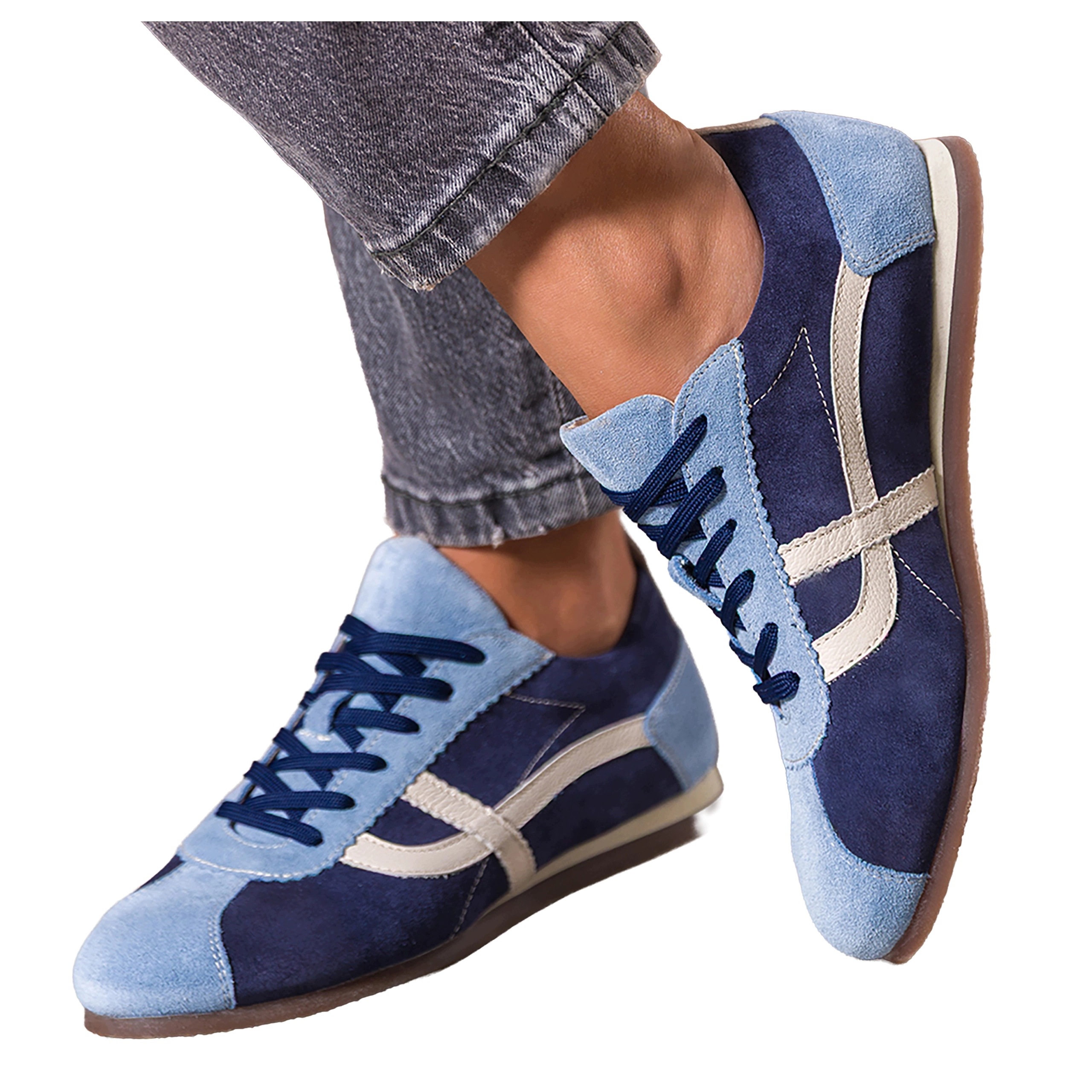 Sneakersy Tmavě modré Dámské Sportovní Šněrovací Elastické Pohodlné vel. 40