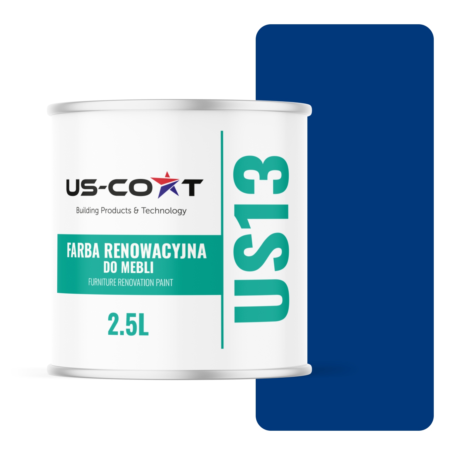 Farba Na Kuchynský Nábytok Predná Strana Modrá Ultramarínová RAL5002 Polomatná 2,5 L