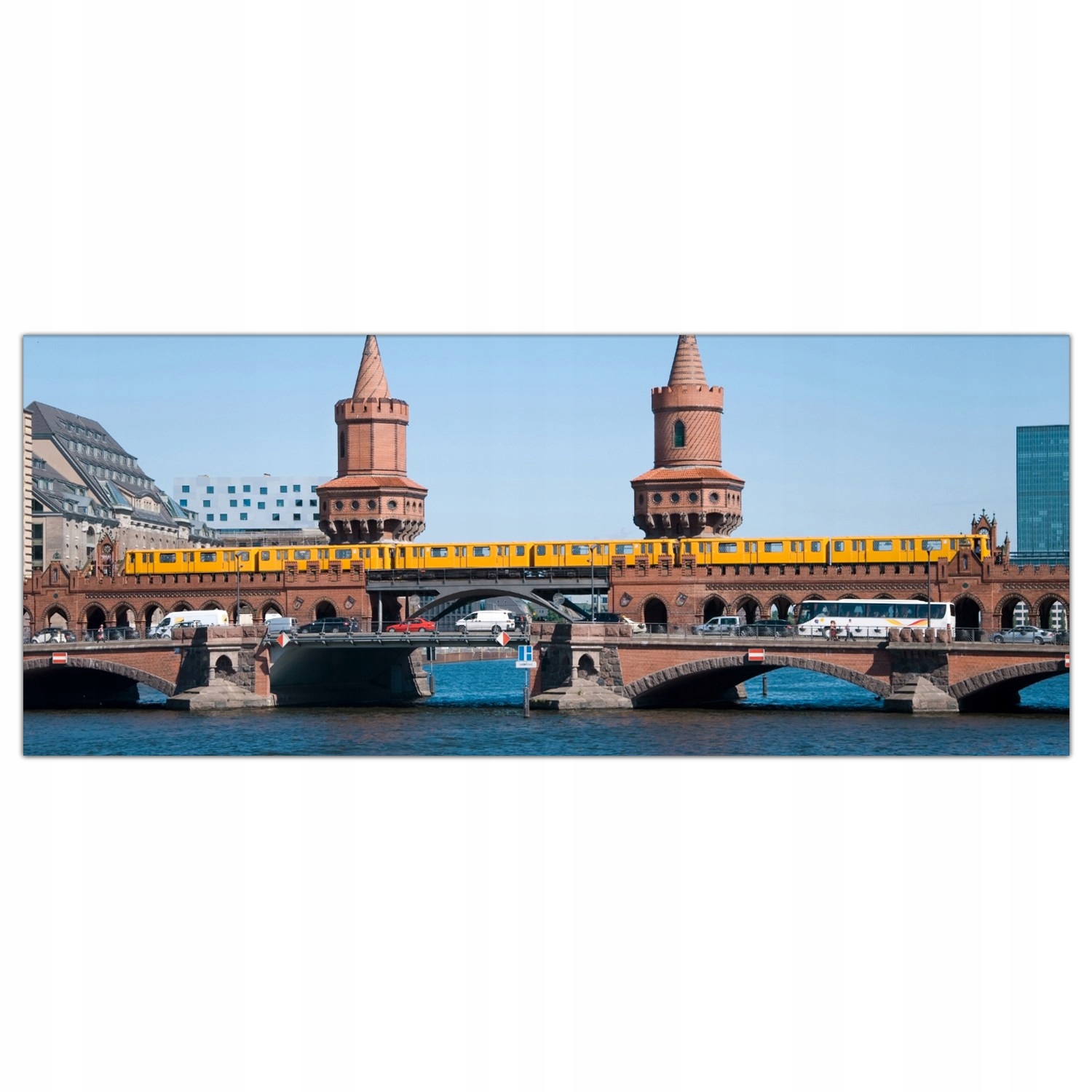 

Hartowany Obraz Szklany Most Budynki Berlin 125x50