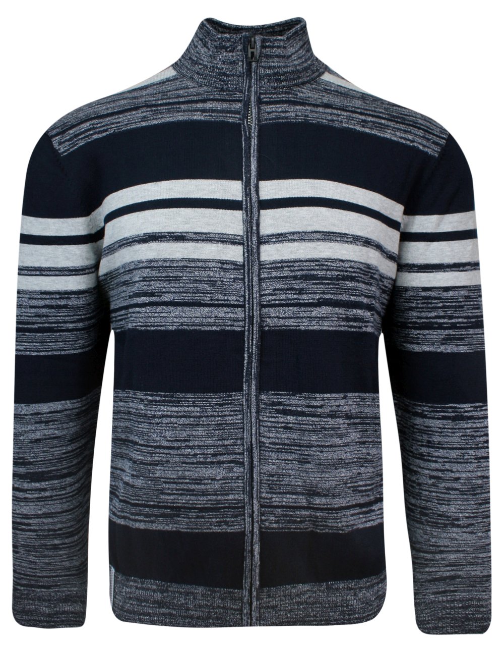 Svetr na zip Pioneer Melanž, Pruhy XL