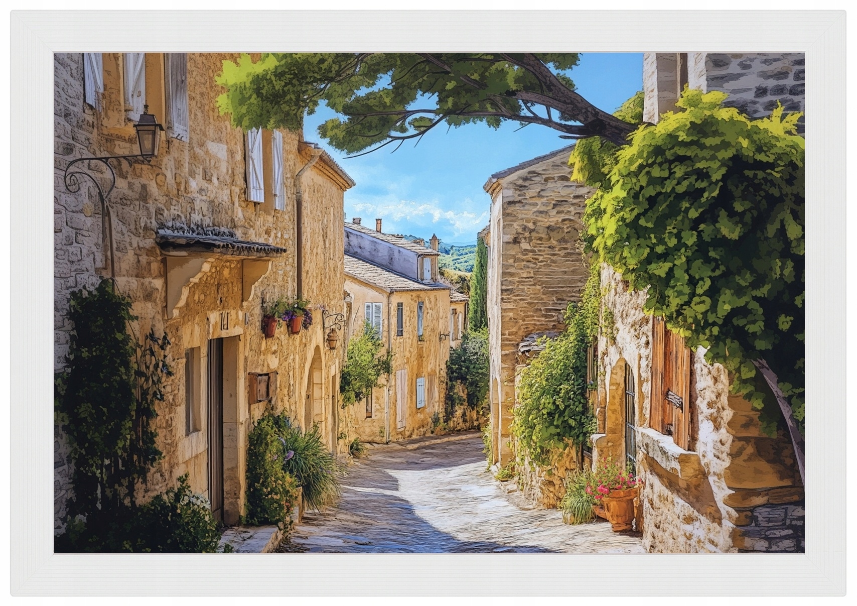 Plakát Rámeček Na Plakát Provence Ulice Čížové Domy Francie Léto 60x40