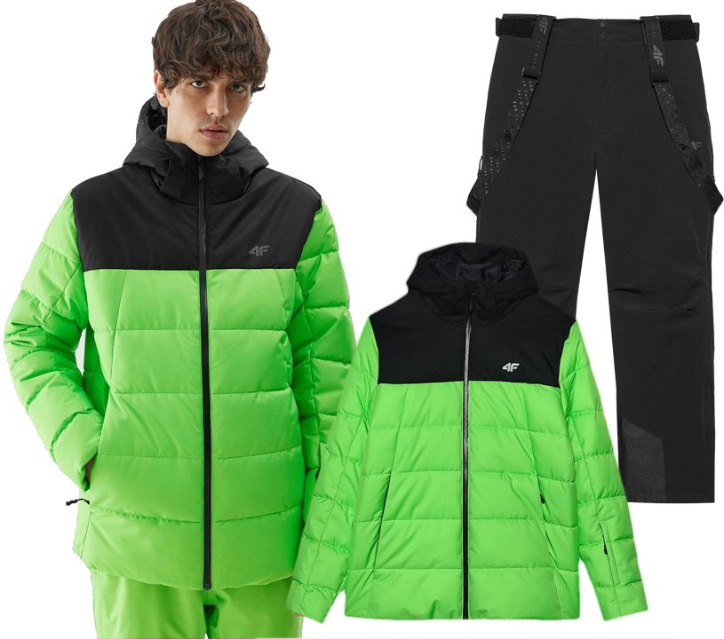 Kombinezon narciarski Męski 4F kurtka Green spodnie 10000mm L