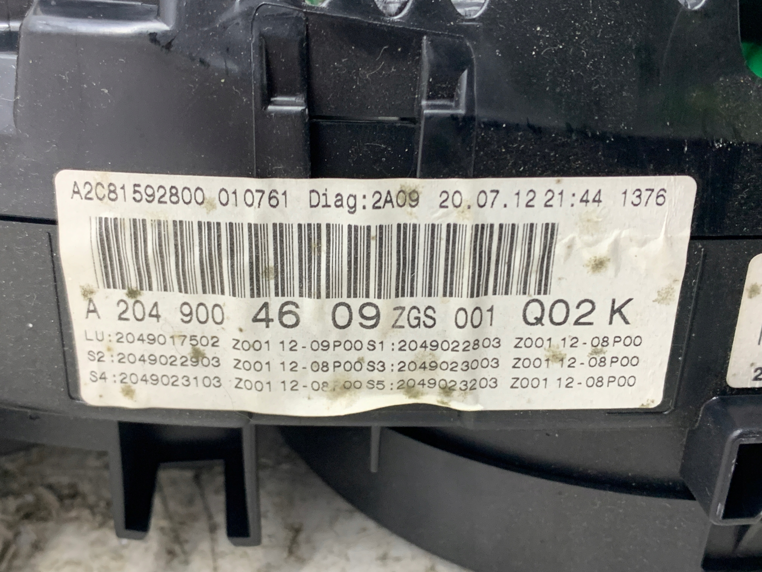 dials dials A2049004609 W204 COUPE LIFT (2011-2014) 2.2 CDI