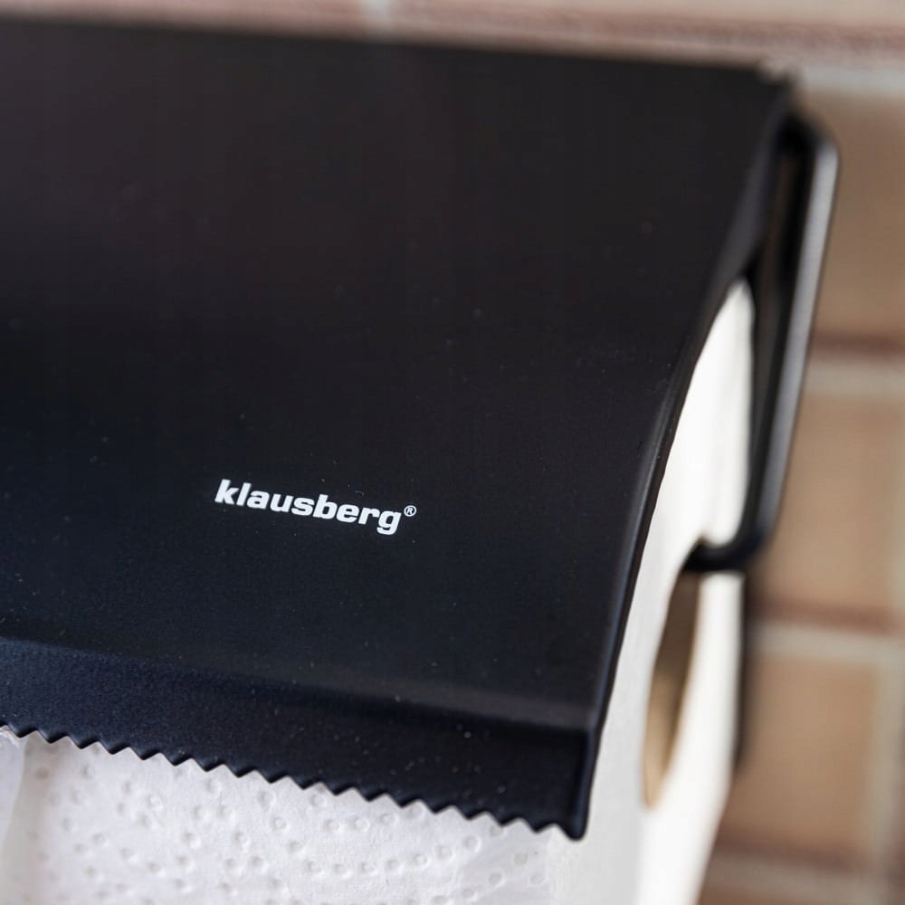 Uchwyt wieszak na ręcznik papierowy ręczniki kuchenne czarny KLAUSBERG Kolor czarny