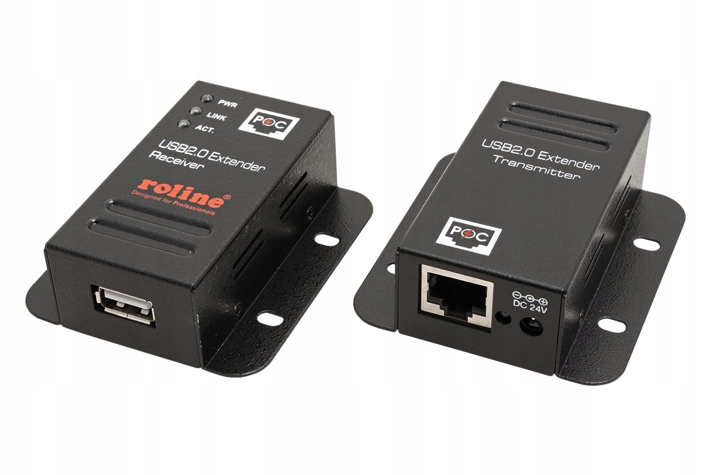 Roline Prodlužovací adaptér Usb 2.0 přes Tp (RJ45) až 50m