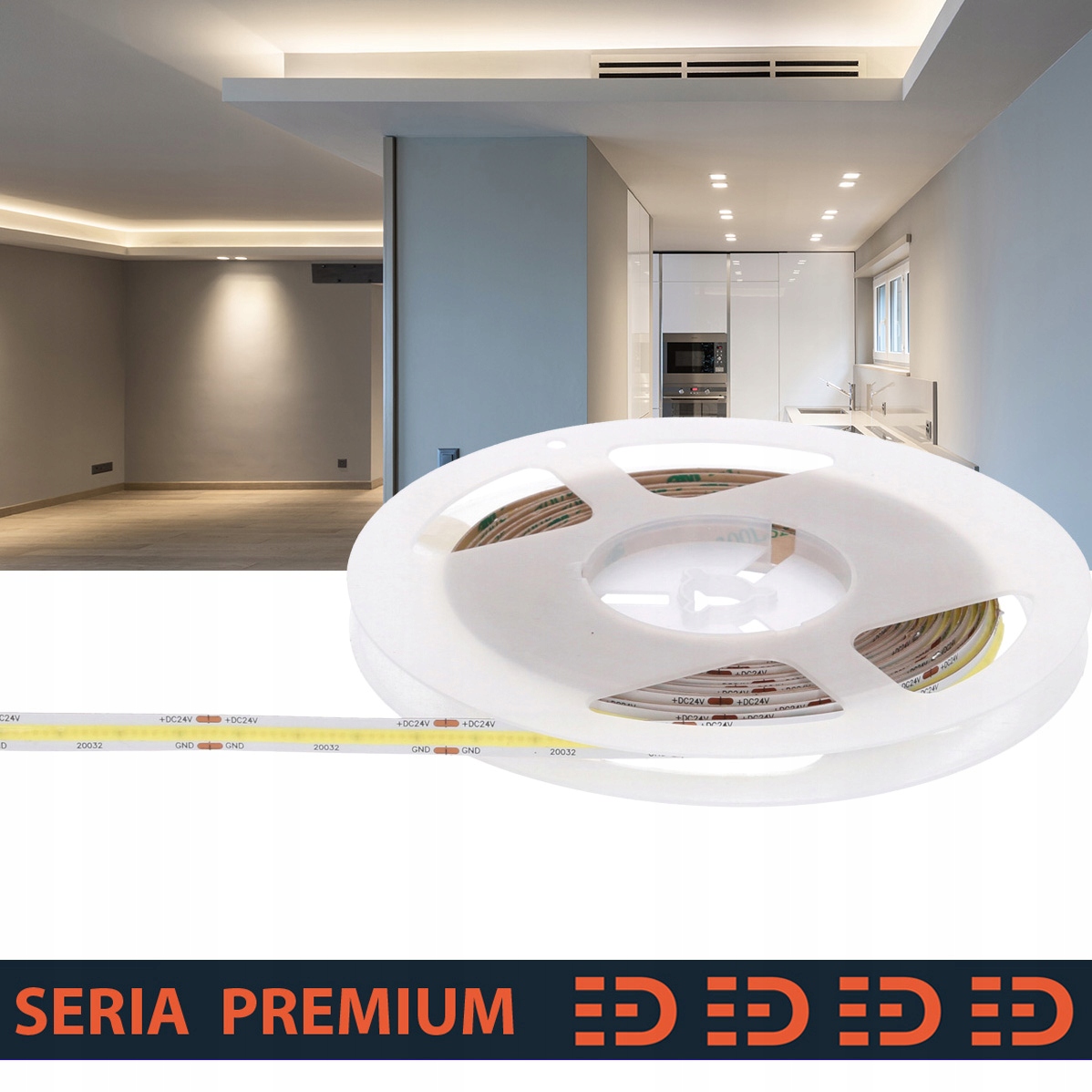 Taśma Led CRI90|Neutralna biała|24V |528 LED/m|1400lm/m|5m|3 lata