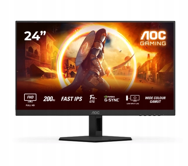 Monitor Gamingowy Aoc 24G4HRE 23.8'' Fhd Fast Ips 200Hz 0,5ms HDR10 Rts Fps