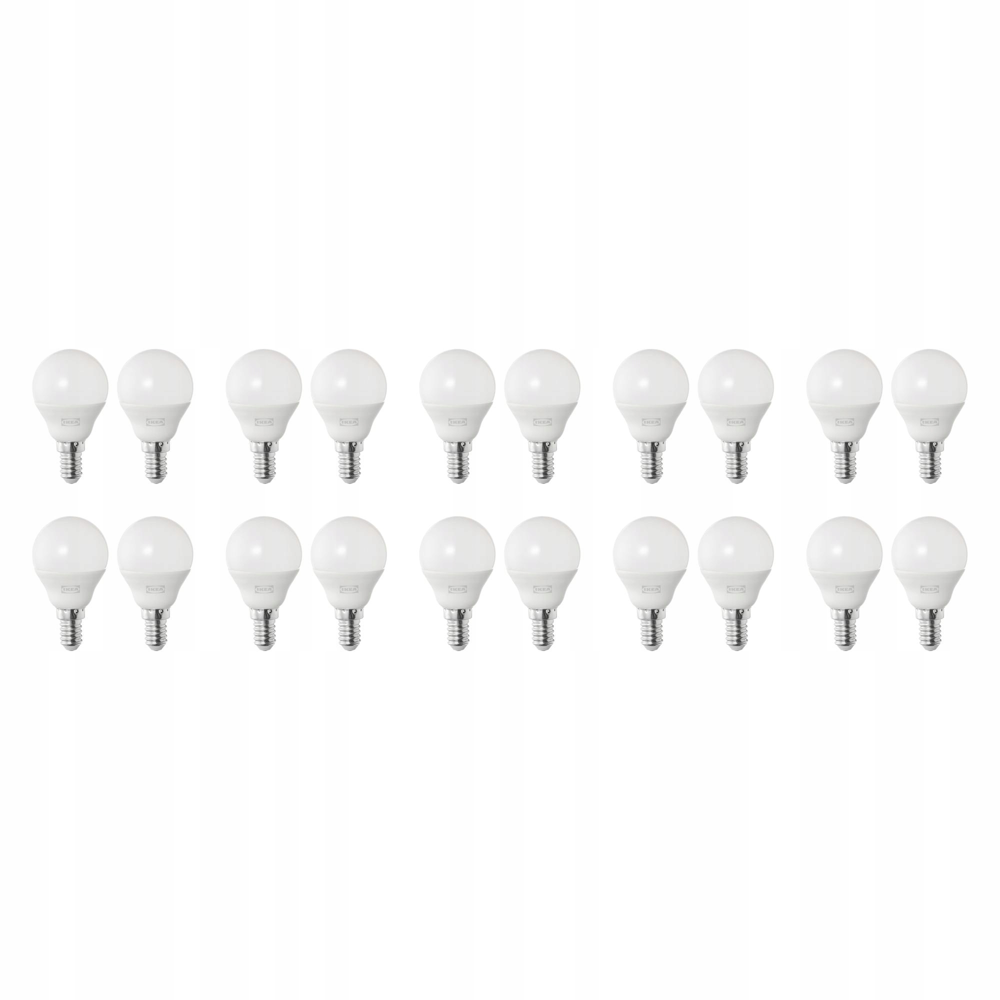 10 ks Led žárovka E14 470 lumenů opálová koule 2 ks Solhetta