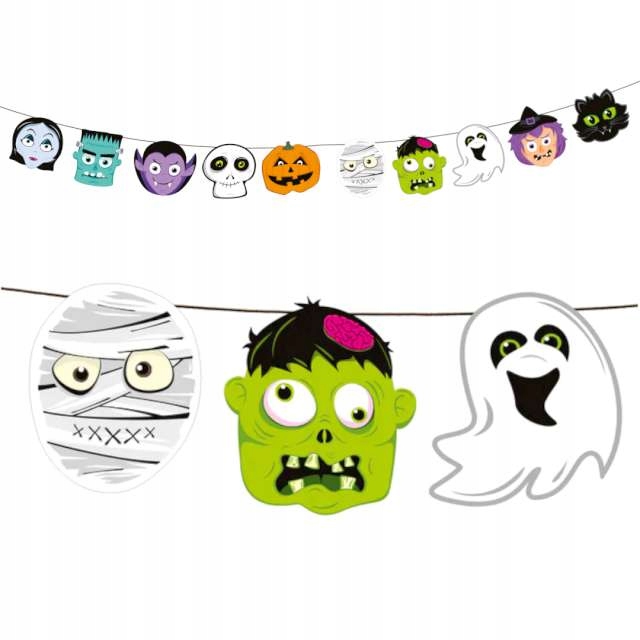 GIRLANDA halloween POTWORY baner MONSTERS