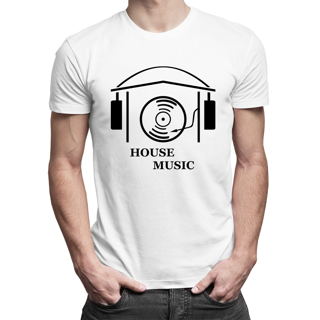 

House Music - koszulka z nadrukiem dla niego