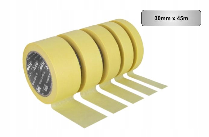 

App Standard Taśma maskująca 60°C 30mm x 45m żółta