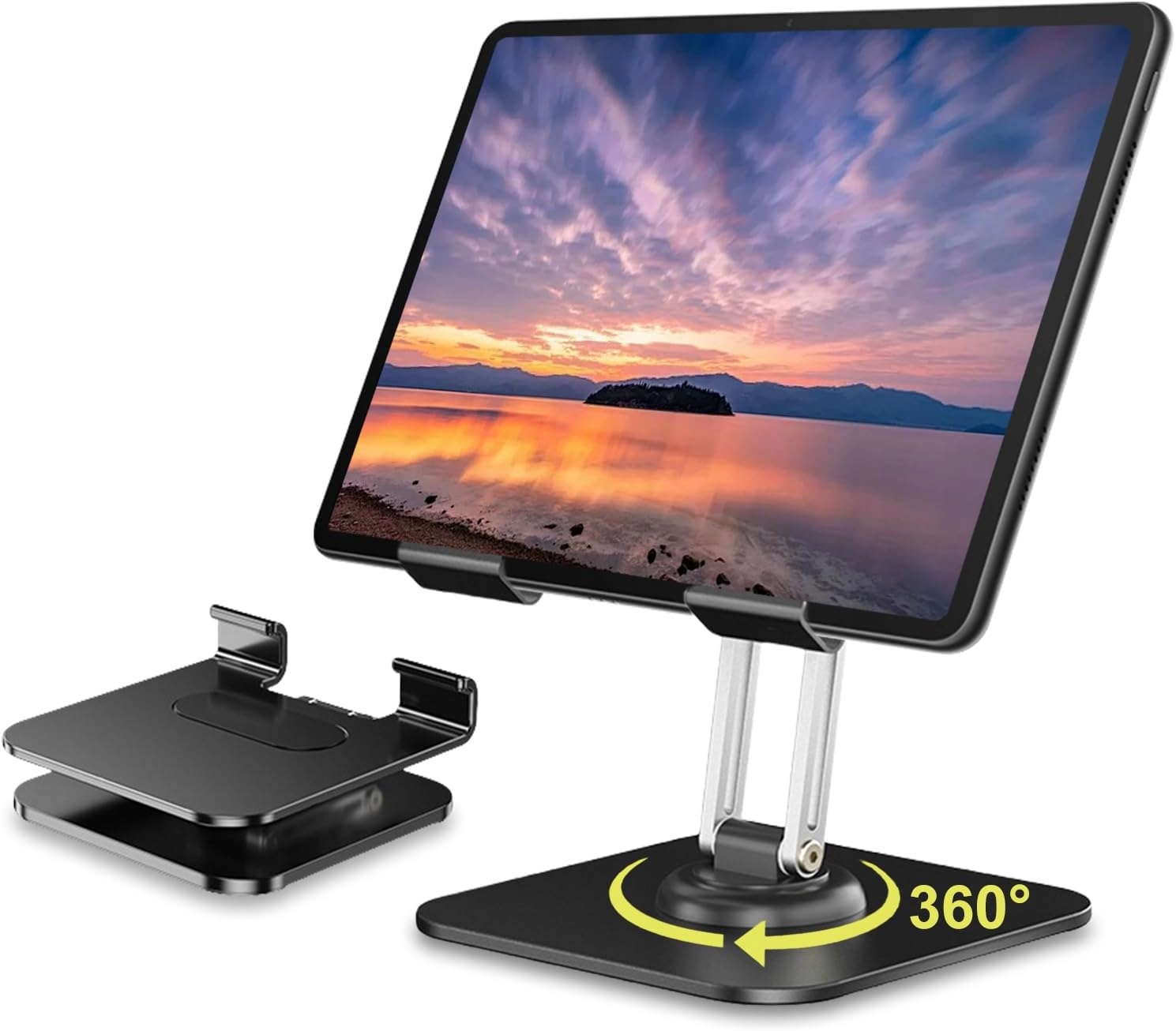 Podstawka Stojak Na Tablet Obrotowy Podstawka Składana czarny Lisen