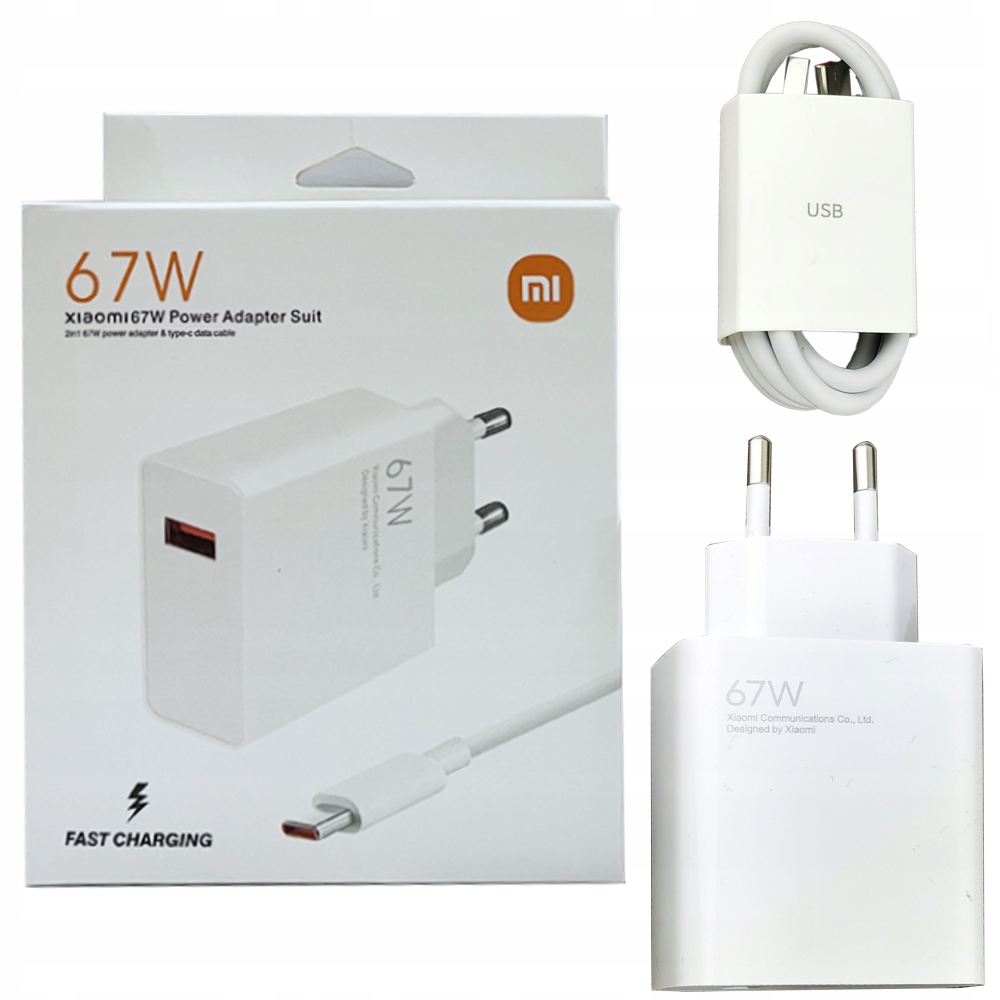 

Oryginalna Ładowarka Xiaomi Travel 67W Szybka