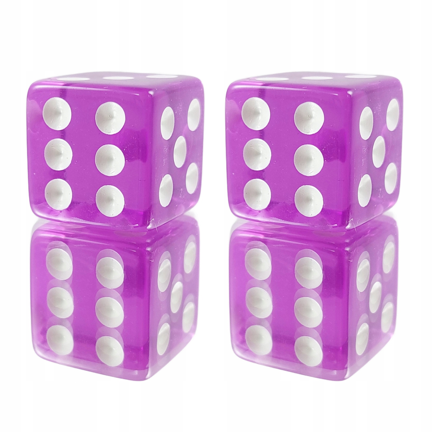 ZESTAW 2 KOSTEK K6 RPG CZARUJĄCE FIOŁKI 1,6 CM