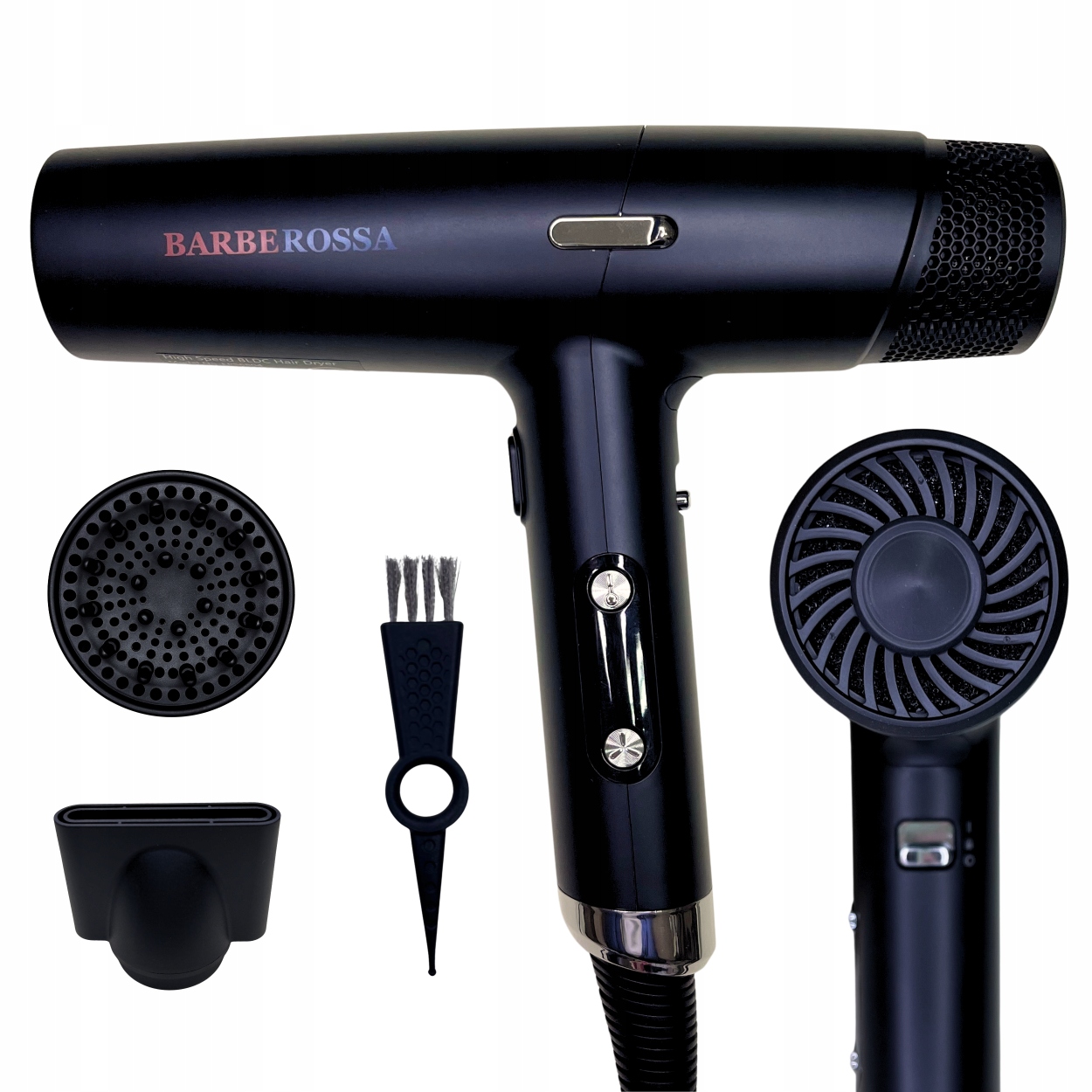 Barberossa Pro High Speed Bldc Suszarka do Włosów Czarna z Dyfuzorem