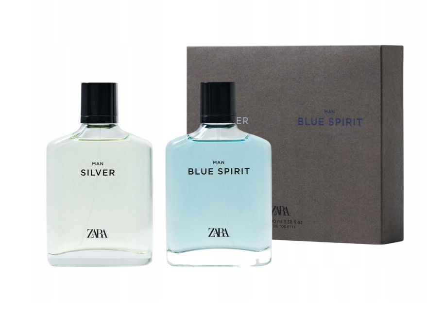 Zara Man Blue Spirit Silver Perfumy Męskie 2x100ml komplet woda toaletowa