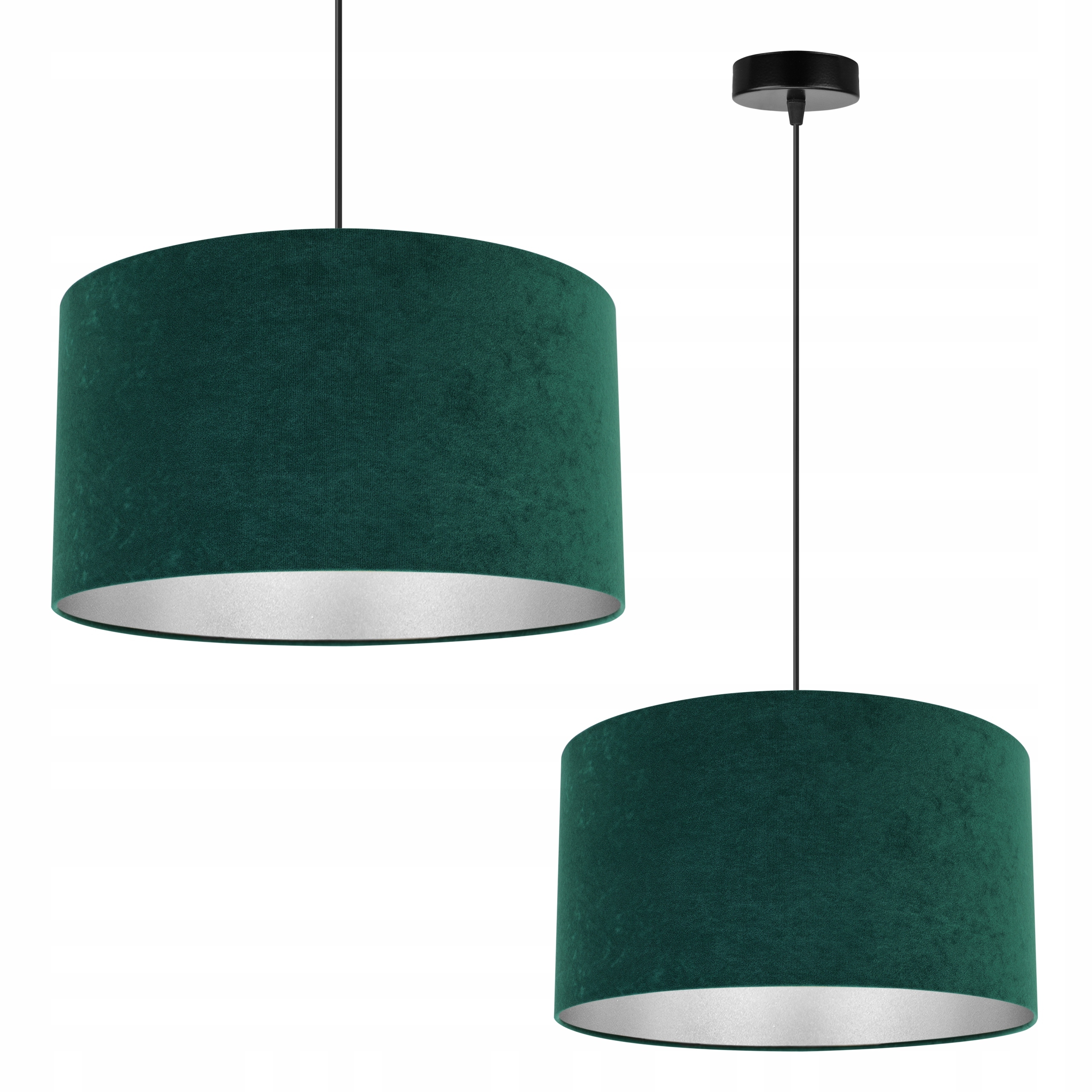 Závěsné Stropní Svítidlo Lustr Jednoduchý Chrom Stínítko Glamour Velur