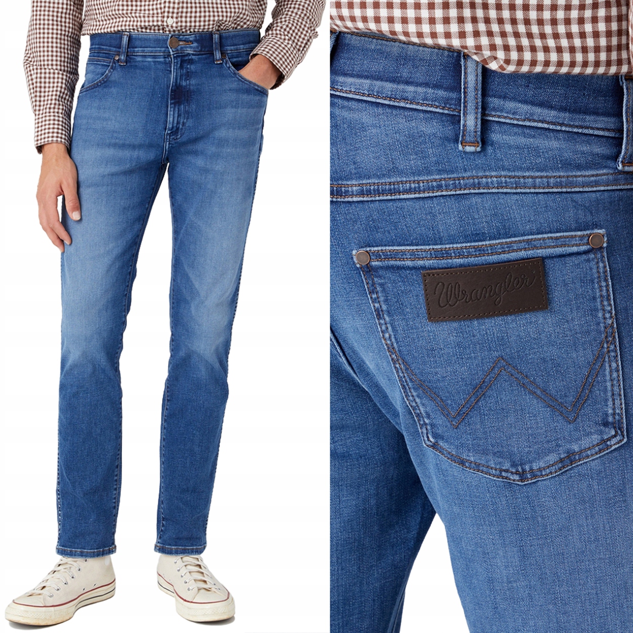 Wrangler Larston slim Rough Rided Free To Stretch džínové kalhoty W27 L32