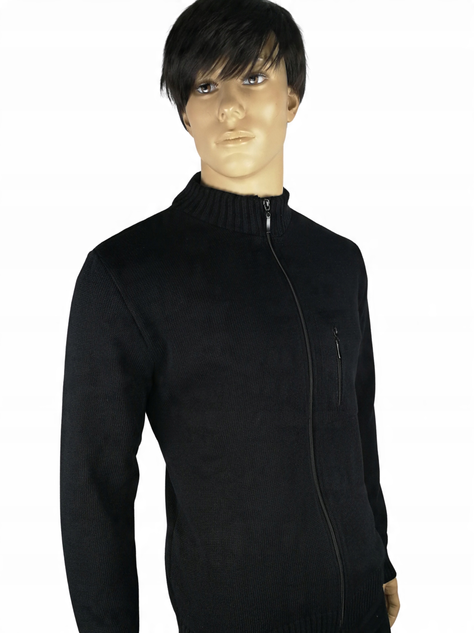 

sweter rozpinany zamek suwak Polski czarny M