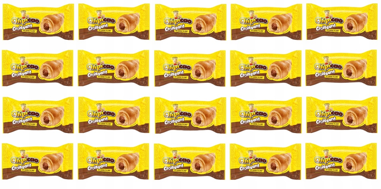 Levně 20 x 60 g Chipicao Cocoa croissant rohlíček s kakaovou náplní Karton