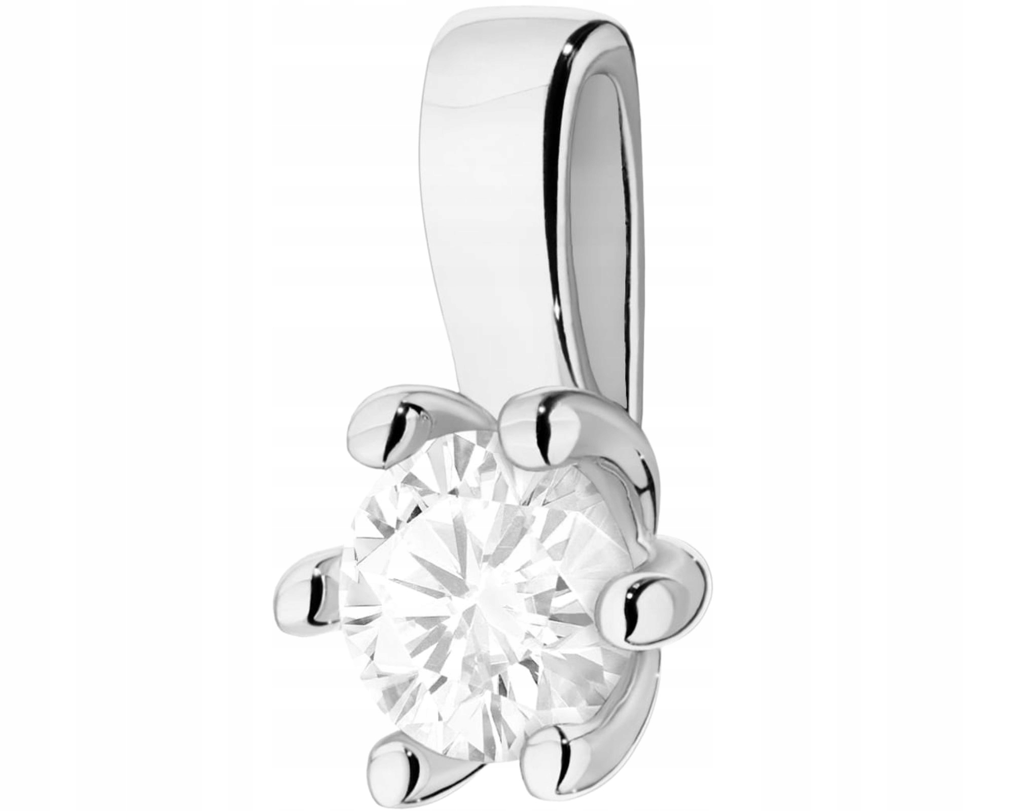 Přívěsek Z Bílého Zlata S Klasickým Diamantem