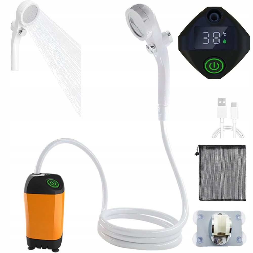 Přenosná Turistická Kempingová Sprcha 4800 Mah Se 3 Režimy Výstupu Vody