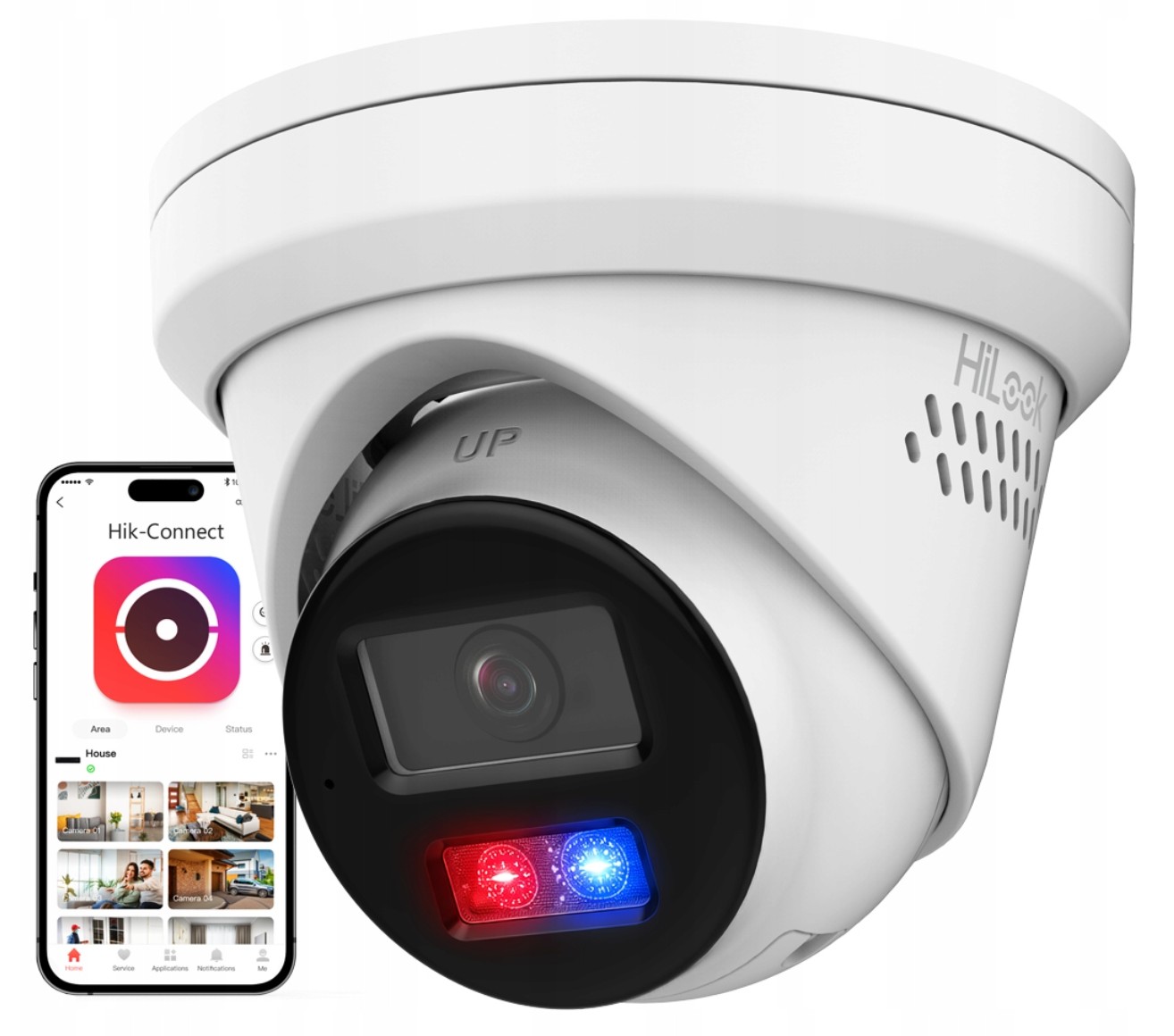 Kamera Ip 6MPx Zewnętrzna HiLook by Hikvision Live Guard Mikrofon Głośnik