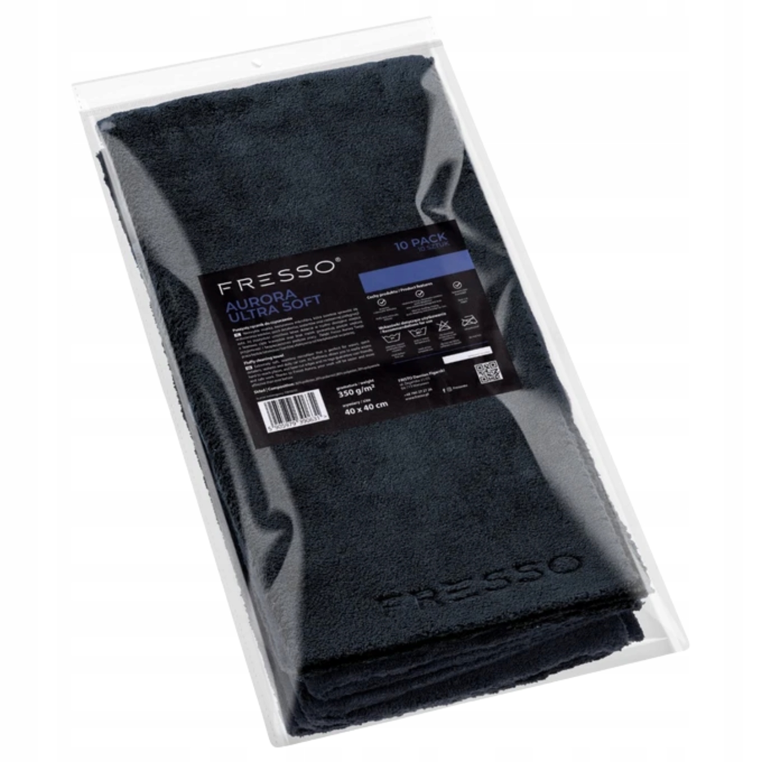 Fresso Aurora Ultra Soft 350gsm, 40x40cm 10-Pack delikatna mikrofibra bez