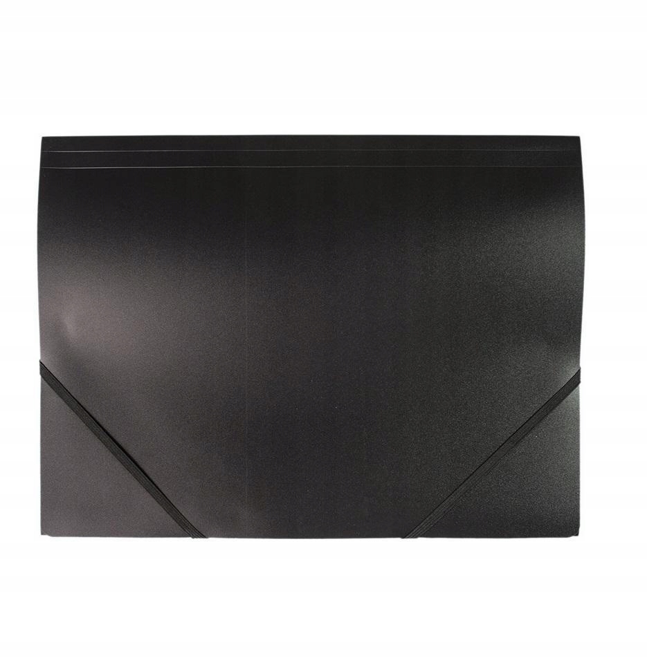 TECZKA D.RECT PLASTIKOWA Z GUMKĄ CZARNA